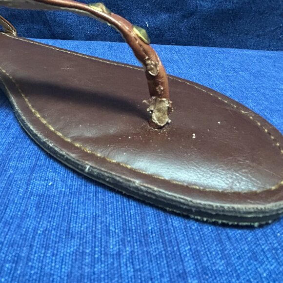 Brown Aeropostale embellished sandals SZ 10 - Picture 5 of 5